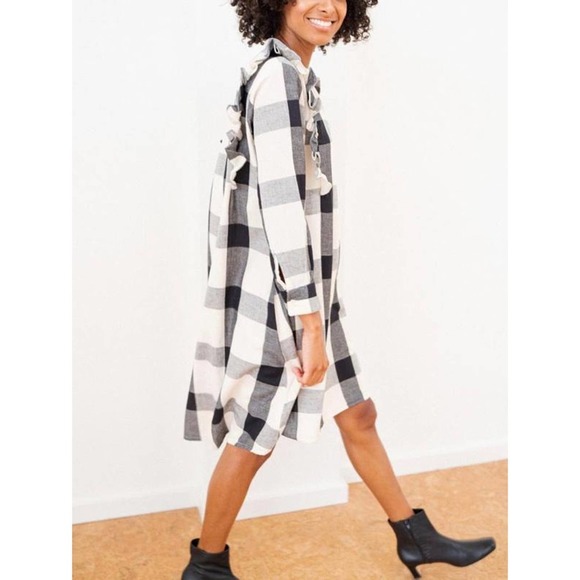 Tribe Alive Freya Ruffled Shirt Dress Size XS - Picture 2 of 11